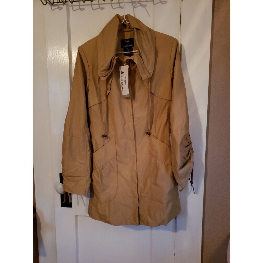 NWT Dennis Basso Women's Utility Nylon blend Jacket Tan Size M